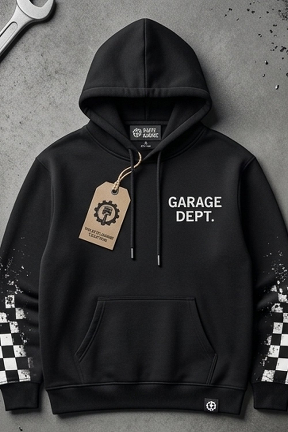 Stepz Garage Dept. hoodie, front