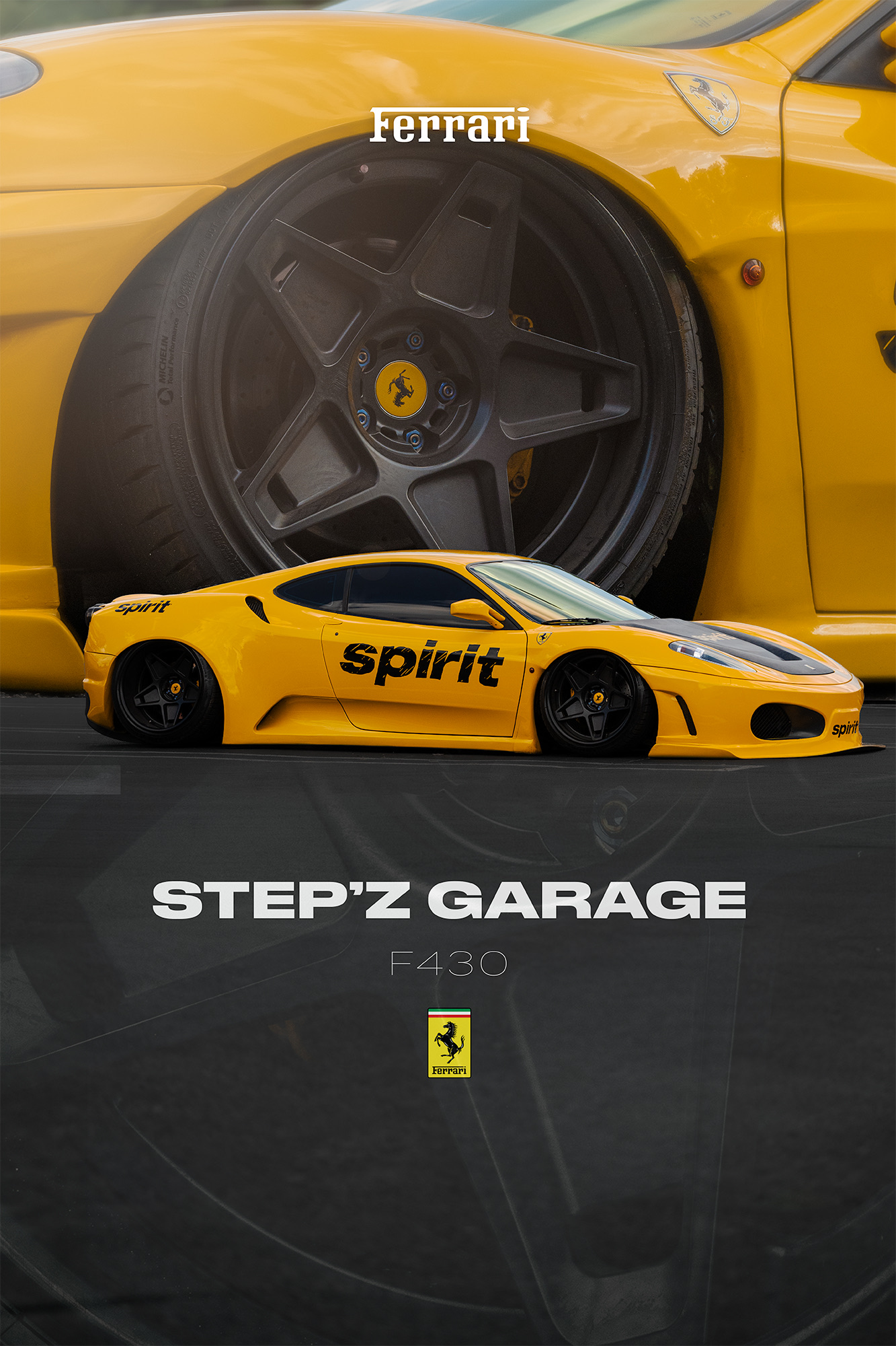 Stepz Garage F430 title card