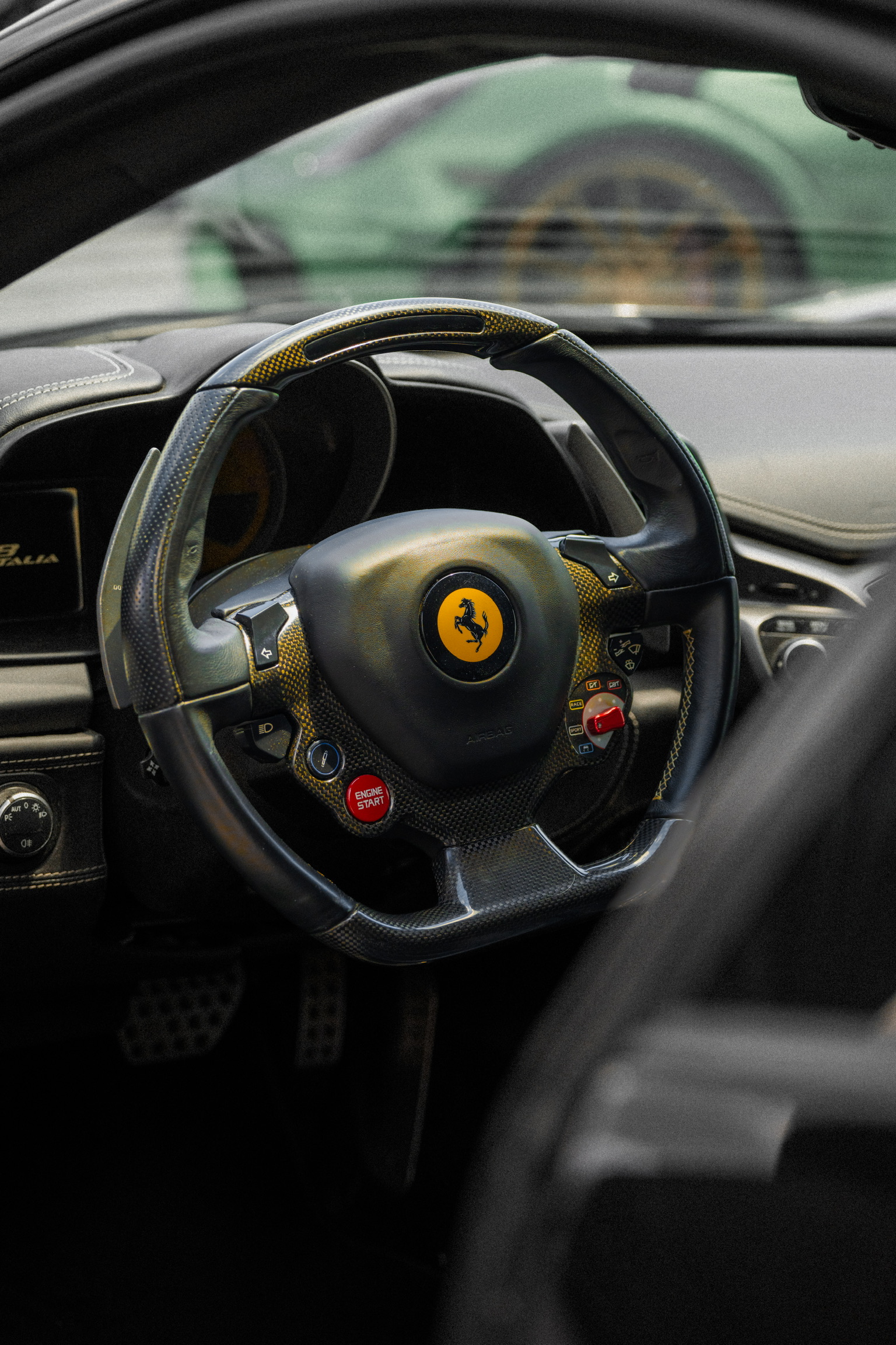 F430 steering wheel interior